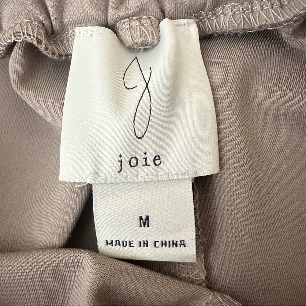 Joie High Waisted Soft Drawstring Jogger Pants Taupe Size Medium - Picture 2 of 8